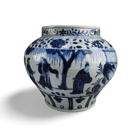Chinese Blue & White Porcelain Jar