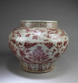 Chinese Iron Red Porcelain Jar