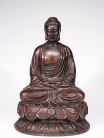 An Agarwood Seated Shakyamuni Buddha Statue