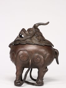 A Bronze Incense Burner with Luduan Motif