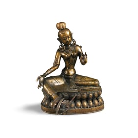 A Bronze Bodhisattva Statue