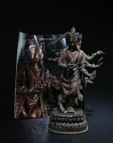 18-19th Antique Bronze Buddha Vasudhra