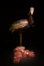 Antique Cloisonne Swan Figurine
