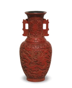 A Cinnabar Vase