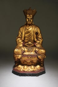 A Gilt Wooden Bodhisattva Statue