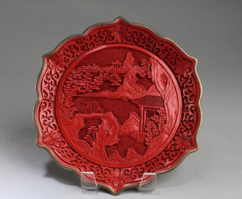 A Cinnabar Lacquer Plate