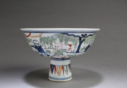 Chinese Porcelain Stem Bowl