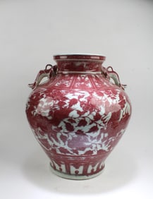 Chinese Iron Red Porelain Jar