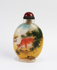 Chinese Peking Crystal Glass Snuff Bottle