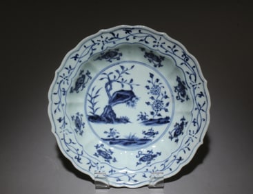 A Blue and White Plate