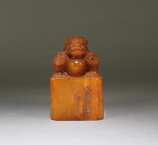 A Carved Soapstone Seal