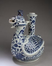 Chinese Blue & White Porcelain Ewer