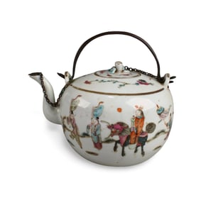 Chinese Fencai Teapot, 19th Century