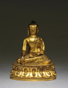 Chinese Gilt Bronze Buddha Statue
