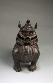 A Bronze Mythical Beast Incense Burner