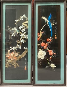 Two Framed Pearl Ornament