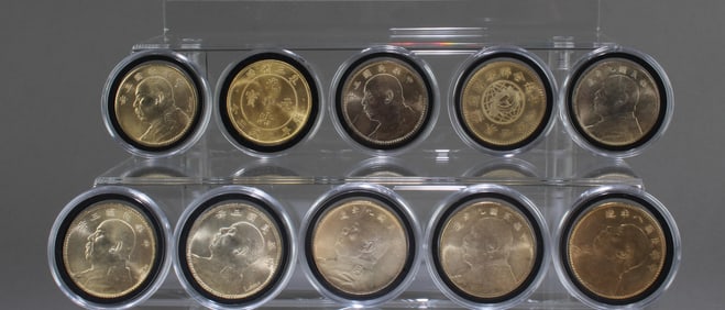 Ten Gold Plated Coins