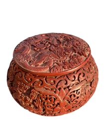 A Cinnabar Lacquer Round Container