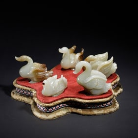 A Jade Carved Duck