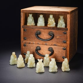 A Jade Carved Twelve Zodiac Animals