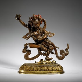 A Gilt Bronze Dakini Statue