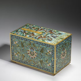 A Cloisonné Enamel Square Box