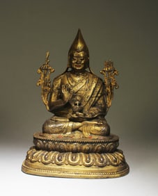 A Bronze Tibetan Lama Statue