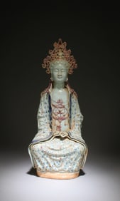 A Porcelain Seated Guanyin