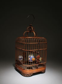 Wooden Bird Cage