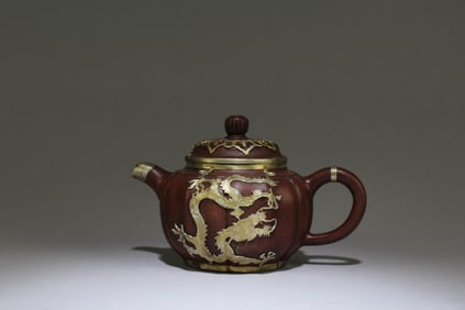 A Dragon Zisha Teapot