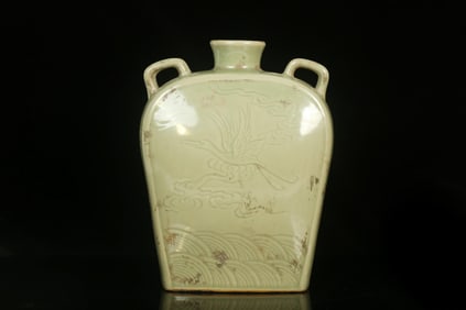 A Porcelain Flat Vase