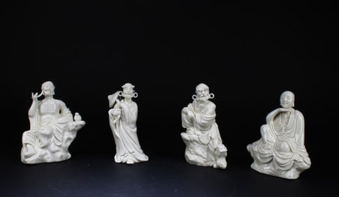 Group of Eighteen De Hua Arhat Figurines