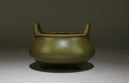 A Tea Dust Color Porcelain Censer