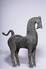 A Silver Horse Statue