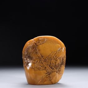 A Shoushan Stone Landscape Ornament
