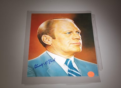 Poster of Gerald R. Ford with Autograph