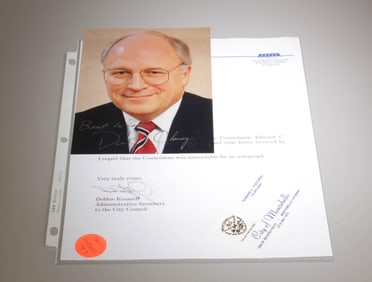 1995 Letter and Photo of Edward C. Pizzorno