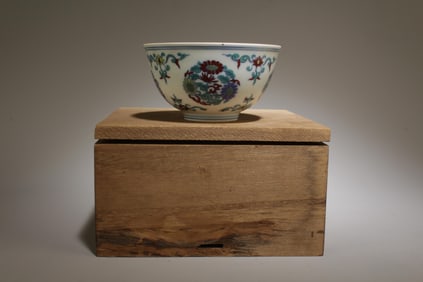 A Doucai Cup with Box