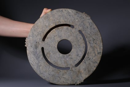 A Jade Bi with Divine Bird Motif