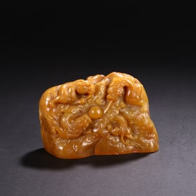 A Shoushan Stone Seal with Dragon Motif