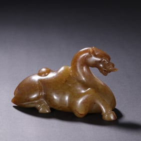 A Hetian Jade Horse Ornament