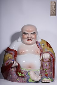 A Fencai Seated Maitreya Statue Attributed to Zeng Longsheng