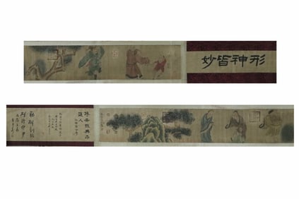 A Handscroll Depicting Birds and Flowers Attributed to Lang Shining