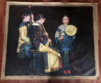 An Oil Painting Depicting Xunyang Attributed to Chen Yifei