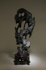A Stone Decorative Ornament with Stand