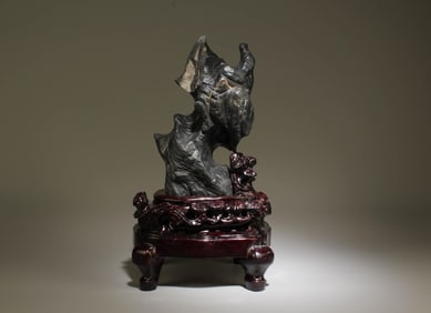 A Stone Decorative Ornament with Stand