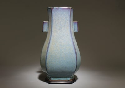 A Junyao Vase with Stand