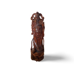 Large Antique Wood Carved Sculpture