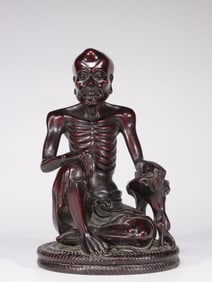 A Zitan Wood Bodhisattva Statue