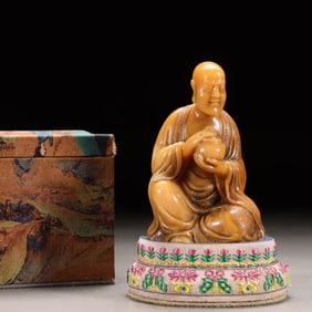A Shoushan Tianhuang Stone Arhat Statue